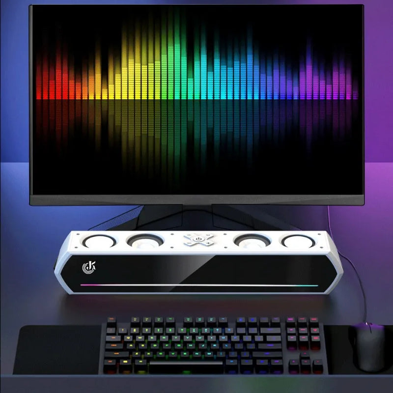 Powerful Bluetooth Sound Box With 4 Speakers 30W Soundbar PC Notebook TV