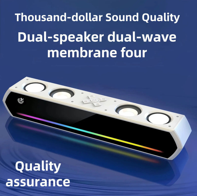 Powerful Bluetooth Sound Box With 4 Speakers 30W Soundbar PC Notebook TV