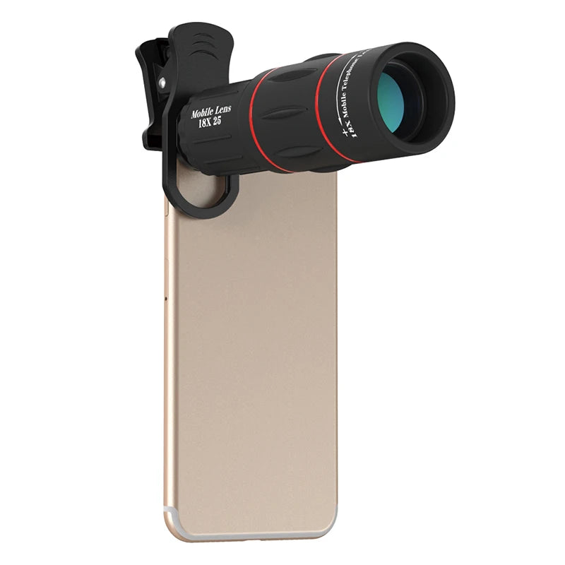APEXEL Universal 18x25 Monocular Zoom HD Optical Cell Phone Lens Observing Survey 18X telephoto lens with tripod for Smartphone